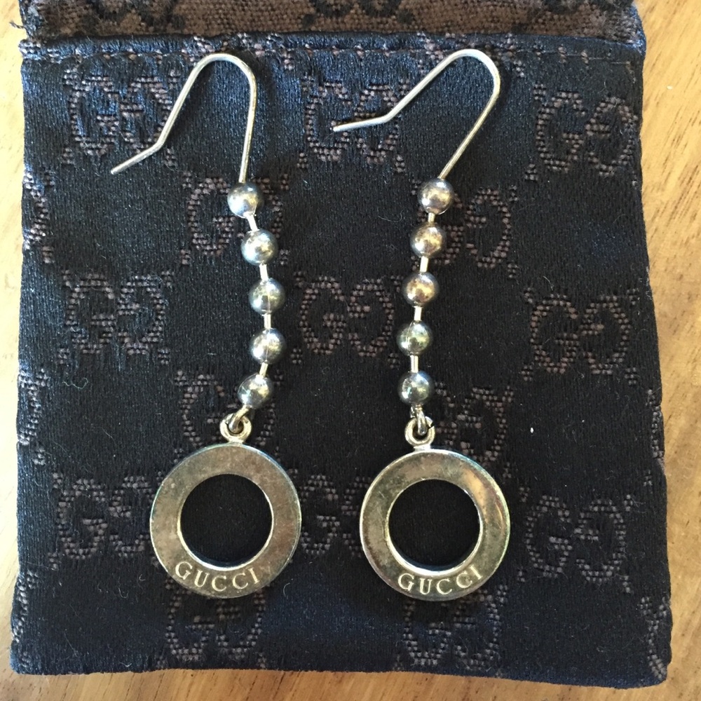 Gucci Silver Hoop Earrings - Picture 2 of 3